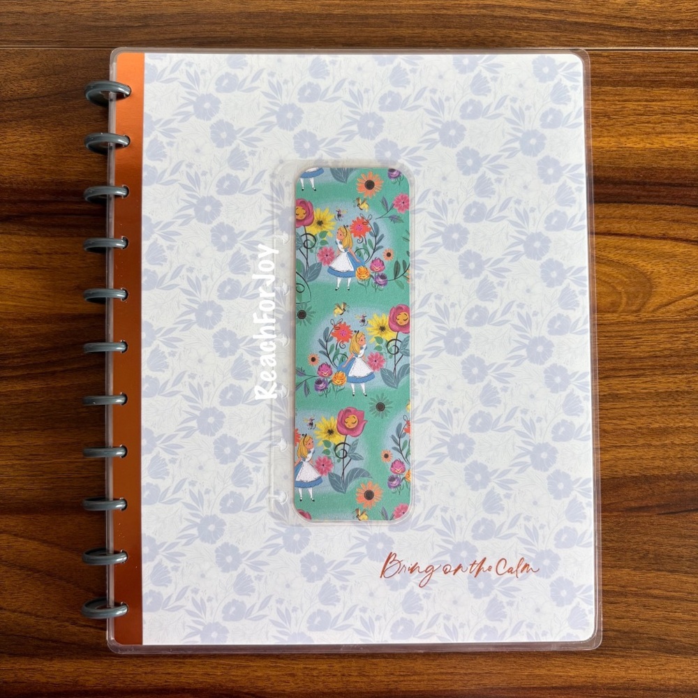 Happy Planner Bookmark Alice In Wonderland Flowers Disney Page Holder Handmade